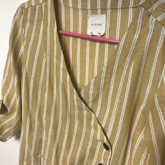 Yellow Striped Blouse - Picture 2 of 3